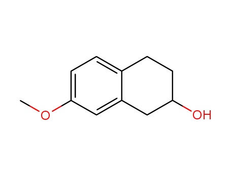 Molecular Structure of 13511-60-9 (1,2,3,4-tetrahydro-7-methoxy-naphthalen-2-ol)