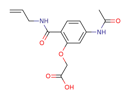 Molecular Structure of 857554-65-5 ((5-acetylamino-2-allylcarbamoyl-phenoxy)-acetic acid)