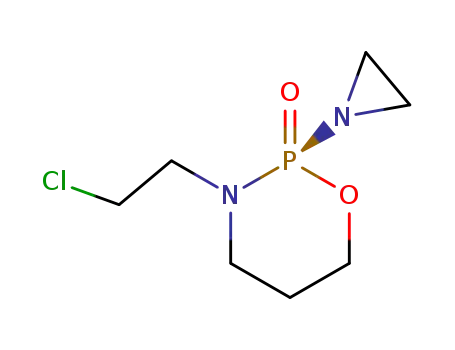 Molecular Structure of 72578-73-5 ((R)-(+)-2-aziridino-3-(2-chloroethyl)tetrahydro-2H-1,3,2-oxazaphosphorin 2-oxide)