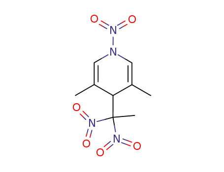 Molecular Structure of 62322-19-4 (Pyridine, 4-(1,1-dinitroethyl)-1,4-dihydro-3,5-dimethyl-1-nitro-)