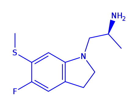1-[5-Fluoro-6-(methylsulfanyl)-2,3-dihydro-1H-indol-1-yl]propan-2(S)-amine