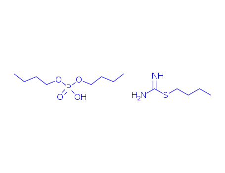 Molecular Structure of 25408-91-7 (butyl carbamimidothioate - dibutyl hydrogen phosphate (1:1))