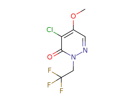 Molecular Structure of 1036934-84-5 (4-chloro-5-methoxy-2-(β-trifluoro)ethyl-3(2H)-pyridazinone)