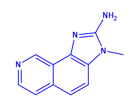 Molecular Structure of 147293-14-9 (2-Amino-3-methyl-3H-imidazo[4,5-H]isoquinoline)