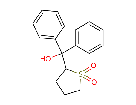 Molecular Structure of 14799-06-5 ((1,1-dioxidotetrahydrothiophen-2-yl)(diphenyl)methanol)
