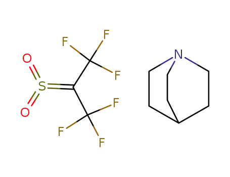 Molecular Structure of 124044-92-4 (Bis(trifluormethyl)sulfen-Chinuclidin-Addukt)