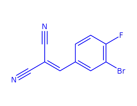Molecular Structure of 149550-26-5 ((3-bromo-4-fluorobenzylidene)propanedinitrile)