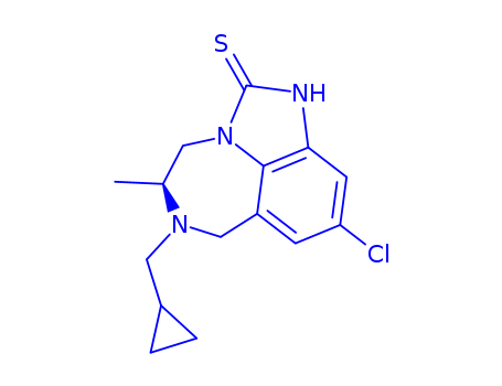 Imidazo[4,5,1-jk][1,4]benzodiazepine-2(1H)-thione,9-chloro-6-(cyclopropylmethyl)-4,5,6,7-tetrahydro-5-methyl-