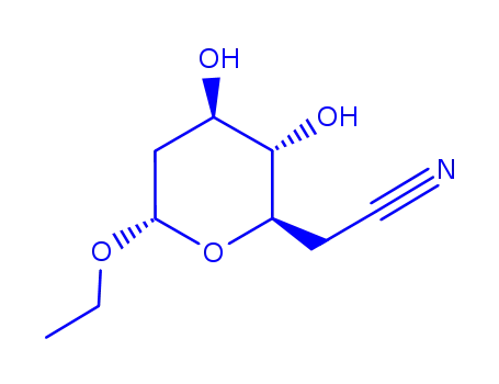 Molecular Structure of 148379-96-8 (alpha-D-arabino-Heptopyranosidurononitrile, ethyl 2,6-dideoxy- (9CI))