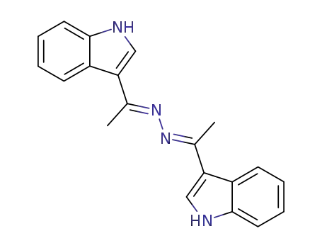Molecular Structure of 101831-61-2 (Ethanone,1-(1H-indol-3-yl)-, 2-[1-(1H-indol-3-yl)ethylidene]hydrazone)
