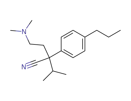Molecular Structure of 14780-12-2 (2-[2-(dimethylamino)ethyl]-3-methyl-2-(4-propylphenyl)butanenitrile)