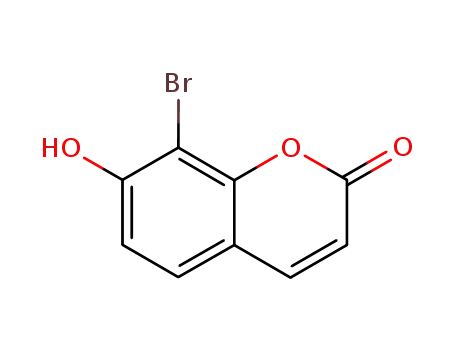 Molecular Structure of 37570-35-7 (2H-1-Benzopyran-2-one, 8-bromo-7-hydroxy-)