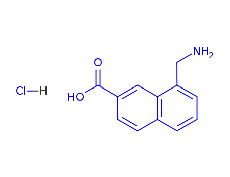 Molecular Structure of 152768-98-4 (8-(aminomethyl)naphthalene-2-carboxylicacidhydrochloride)