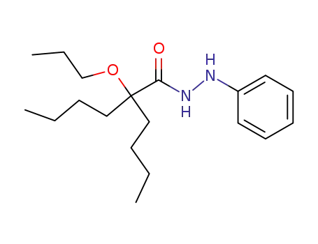 Molecular Structure of 95101-39-6 (Hexanoic acid, 2-butyl-2-propoxy-, 2-phenylhydrazide)