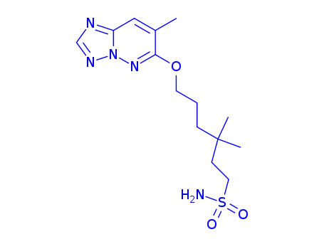 6-(4,4-Dimethyl-6-sulfamoyl-1-hexyloxy)-7-methyl(1,2,4)triazolo(1,5-b)pyridazine