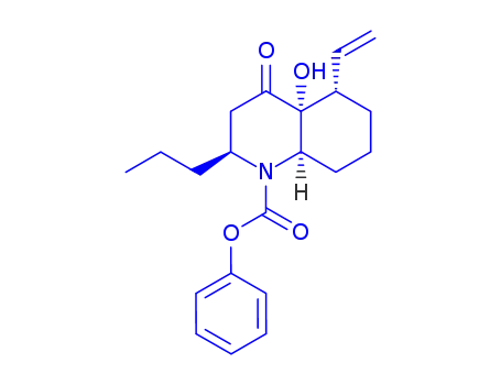 decahydro-4a-hydroxy-4-oxo-2-propyl-5-vinylquinoline-1-carboxylic acid phenyl ester