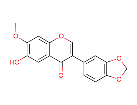 4H-1-Benzopyran-4-one,3-(1,3-benzodioxol-5-yl)-6-hydroxy-7-methoxy-