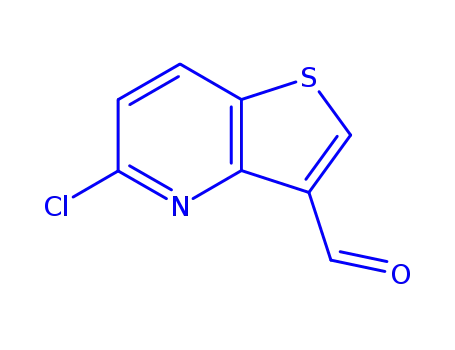 Molecular Structure of 152420-81-0 (5-chlorothieno[3,2-b]pyridine-3-carbaldehyde)