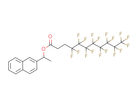 Molecular Structure of 452295-53-3 (Undecanoic acid,
4,4,5,5,6,6,7,7,8,8,9,9,10,10,11,11,11-heptadecafluoro-,
1-(2-naphthalenyl)ethyl ester)