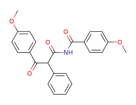 Molecular Structure of 15231-12-6 (4-methoxy-N-[3-(4-methoxyphenyl)-3-oxo-2-phenylpropanoyl]benzamide)