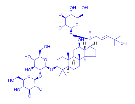 b-D-Glucopyranoside, (3b,12b,23E)-20-(b-D-glucopyranosyloxy)-12,25-dihydroxydammar-23-en-3-yl 2-O-b-D-glucopyranosyl- (9CI)