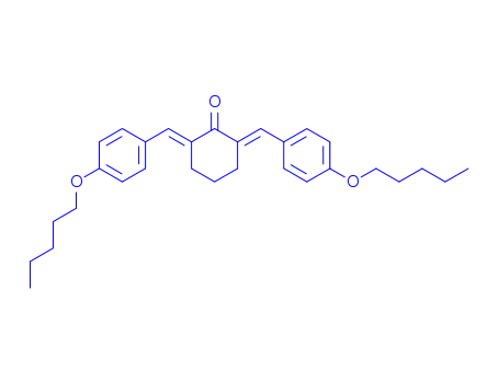 Molecular Structure of 153084-25-4 (2,6-bis[4-(pentyloxy)benzylidene]cyclohexanone)
