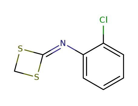 Molecular Structure of 50435-72-8 (2-(2-chlorophenylimino)-1,3-dithietane)