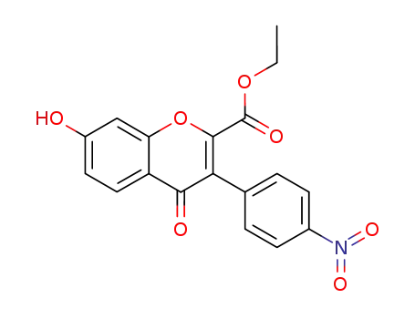 4H-1-Benzopyran-2-carboxylic acid, 7-hydroxy-3-(4-nitrophenyl)-4-oxo-,
ethyl ester