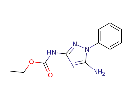 Molecular Structure of 62808-09-7 (Carbamic acid, (5-amino-1-phenyl-1H-1,2,4-triazol-3-yl)-, ethyl ester)