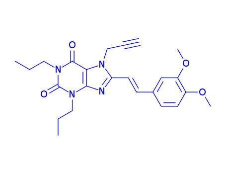 (E)-8-(3,4-DIMETHOXYSTYRYL)-7-PROPARGYL-1,3-DIPROPYLXANTHINECAS