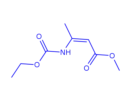 Molecular Structure of 152900-47-5 (2-Butenoic  acid,  3-[(ethoxycarbonyl)amino]-,  methyl  ester)