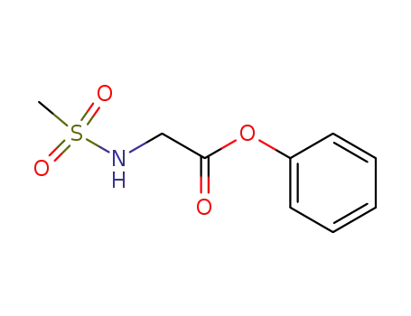 Molecular Structure of 36092-94-1 (Glycine, N-(methylsulfonyl)-, phenyl ester)