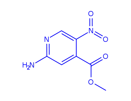 Molecular Structure of 28033-03-6 (Methyl 2-aMino-5-nitroisonicotinate)