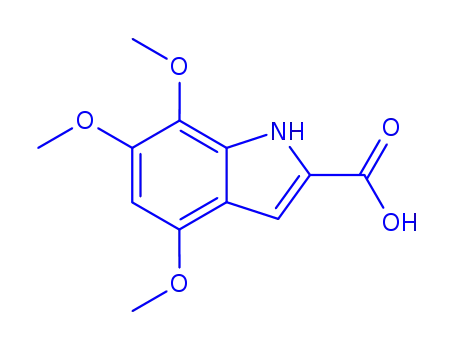 Molecular Structure of 161156-01-0 (4,6,7-Trimethoxyindole-2-carboxylic acid)