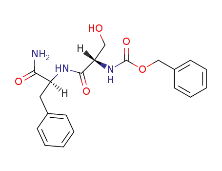 Molecular Structure of 25529-46-8 (<i>N</i>-(<i>N</i>-benzyloxycarbonyl-L-seryl)-L-phenylalanine amide)