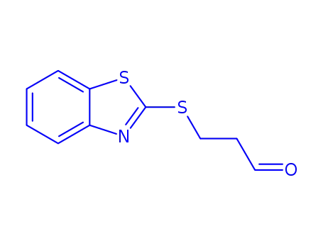 Molecular Structure of 160137-19-9 (Propanal, 3-(2-benzothiazolylthio)- (9CI))