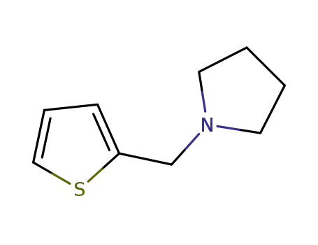 Molecular Structure of 16087-92-6 (Pyrrolidine, 1-(2-thienylmethyl)-)