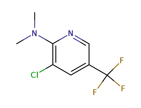 Molecular Structure of 157071-79-9 (3-chloro-N,N-dimethyl-5-(trifluoromethyl)pyridin-2-amine)