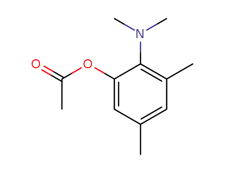 Molecular Structure of 76259-12-6 (N,N,2,4-tetramethyl-6-acetoxyaniline)
