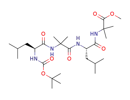Alanine,
N-[N-[N-[(1,1-dimethylethoxy)carbonyl]-2-methylalanyl]-L-leucyl]-2-methyl
-, methyl ester