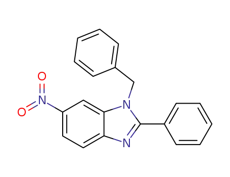 Molecular Structure of 109747-07-1 (1H-Benzimidazole, 6-nitro-2-phenyl-1-(phenylmethyl)-)