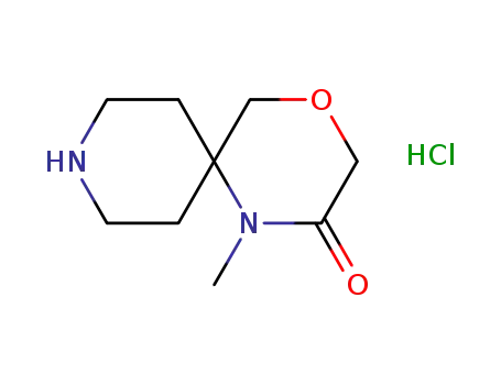 Molecular Structure of 1391602-71-3 (1-methyl-4-oxa-1,9-diaza-spiro[5,5]undecan-2-one hydrochloride)