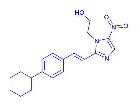 Molecular Structure of 30529-10-3 (2-{2-[2-(4-cyclohexylphenyl)ethenyl]-5-nitro-1H-imidazol-1-yl}ethanol)