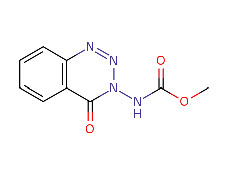 Molecular Structure of 90323-83-4 ((4-oxo-4<i>H</i>-benzo[<i>d</i>][1,2,3]triazin-3-yl)-carbamic acid methyl ester)