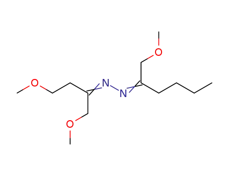 Molecular Structure of 30692-36-5 (1-(1,4-dimethoxybutan-2-ylidene)-2-(1-methoxyhexan-2-ylidene)hydrazine)