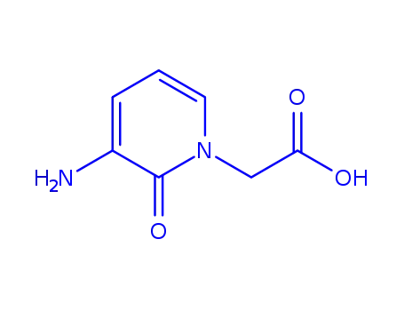 Molecular Structure of 300582-90-5 (1(2H)-Pyridineaceticacid,3-amino-2-oxo-(9CI))