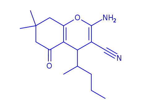 2-amino-7,7-dimethyl-5-oxo-4-(pentan-2-yl)-5,6,7,8-tetrahydro-4H-chromene-3-carbonitrile