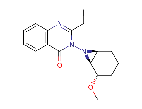 Molecular Structure of 120912-85-8 (7-(2-ethyl-3,4-dihydro-4-oxoquinazolin-3-yl)-2β-methoxy-7-azabicyclo<4.1.0>heptane)