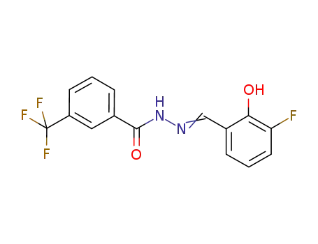 Molecular Structure of 1226513-75-2 (3-(trifluoromethyl)benzoic acid (3-fluoro-2-hydroxybenzylidene)hydrazide)