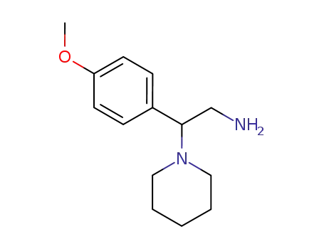 Molecular Structure of 31466-51-0 (2-(4-METHOXYPHENYL)-2-PIPERIDIN-1-YLETHANAMINE)